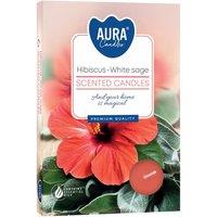 KDMD Set of 6 Scented Tealights - Hibiscus & White Sage in Orange