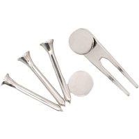 Silver Editions Five Piece Golf Set in Metallic Silver
