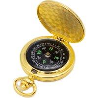 Silver Editions Golden Pocket Compass in Metallic Gold