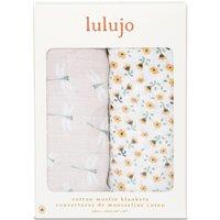 Lulujo 2-pack Cotton Swaddles - Vintage Floral / Dragonfly