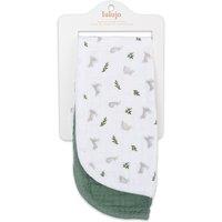 Lulujo Muslin Winding Cloth 2 pack - Bunnies & Fern