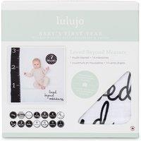Lulujo Single Cotton Swaddle & Cards Gift Set- Loved Beyond Measure