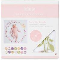 Lulujo Single Cotton Swaddle & Cards Gift Set- Isn't she Lovely