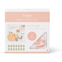Lulujo Single Cotton Swaddle & Cards Gift Set- Sweet as a Peach
