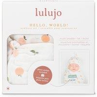 Lulujo Bamboo Hat & Swaddle Blanket Gift Set- Peaches