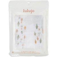 Lulujo Cotton Fitted Cot Sheet - Fish (135cm x 70cm) | Size: 135 cm x 70 cm