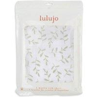 Lulujo Cotton Fitted Cot Sheet - Greenery (135cm x 70cm) | Size: 135 cm x 70 cm