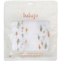 Lulujo Cotton Fitted Crib Sheet - Fish (81cm x 43cm) | Size: 81 cm x 43 cm