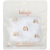 Lulujo Cotton Fitted Crib Sheet - Rainbows (81cm x 43cm) | Size: 81 cm x 43 cm