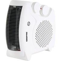 Geepas Portable Electric Floor Fan Heater Hot Cold Air Heating 2000W in White