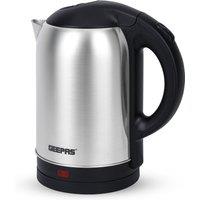 Geepas 1.8L Electric Kettle Stainless Steel Cordless Jug Overheat Protection in Silver