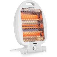 Geepas Halogen Quartz Heater Free Standing Portable Heater 2 Setting 400W/800W in White | Size: Single