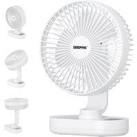 Geepas 8 Rechargeable Desk Fan 3 Speed 9 Hours Runtime in Off-White