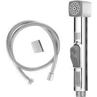 Geepas Hand Held Toilet Bidet Sprayer Shattaf Toilet Cleaning Faucet in Silver