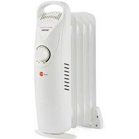Geepas 5 Fin Oil Filled Radiator Heater 450W with Adjustable Thermostat in White