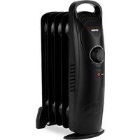 Geepas 5 Fin Oil Filled Radiator Heater 450W with Adjustable Thermostat in Black