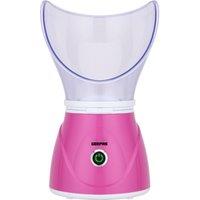 Geepas 2-in-1 Electric Face Steamer & Nasal Inhaler for Cold Flu Sinus Relief in Pink