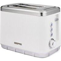 Geepas Arcus Collection 930W 2 Slice Toaster with 7 Browning Levels in White