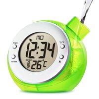 Smart Living Water Powered Multi Function Digital Battery-Free Kettle Shape Desk Clock in Green