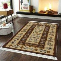 Smart Living Traditional Design Soft Reversible Washable Aybak Rug in Mustard | Size: 120 cm x 180 cm