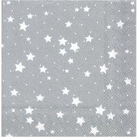 IHR Ideal Home Range Silver Star Lunch Napkins 20pk
