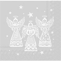 IHR Ideal Home Range Bright Angels Silver Lunch Napkins 20pk