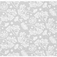 IHR Ideal Home Range Bright Winter Branches Silver Lunch Napkins 20pk