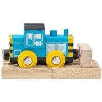 Bigjigs Rail Wooden Class 7 Diesel Shunter Locomotive with Wooden Track