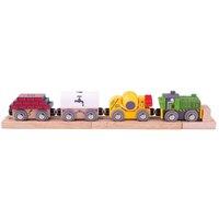 Bigjigs Rail Construction Train - 6pcs Wooden Railway Accessory