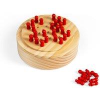 Bigjigs Toys Mini Solitaire Game - 32 Piece Solitaire Board Game with Wooden Pegs