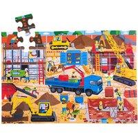 Bigjigs Toys 48 Piece Construction Wooden Floor Puzzle Jigsaw