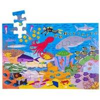 Bigjigs Toys Children's Wooden Under the Sea Floor Jigsaw Puzzle (48 Piece)