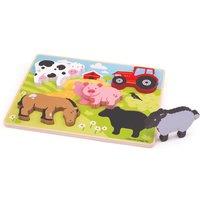 Bigjigs Toys Chunky Lift Out Farm Puzzle