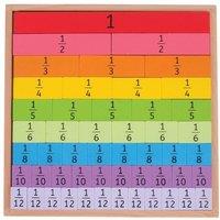Bigjigs Toys Wooden Fractions Tray
