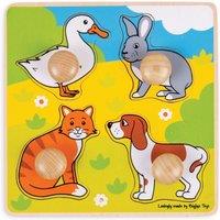 Bigjigs Toys Wooden Peg Puzzle Pets