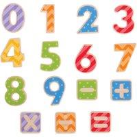 Bigjigs Toys Colourful Educational Wooden Magnetic Numbers & Symbols