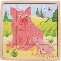 Bigjigs Toys Wooden Chunky Pig & Piglet Jigsaw Puzzle