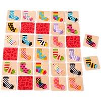 Bigjigs Toys Wooden Sock Memo - Educational Memory & Observation Game for Children
