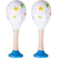 Bigjigs Toys Wooden Maraca - Children's Wood Instruments in Blue