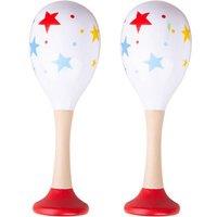 Bigjigs Toys Wooden Junior Maracas - Children's Musical Instruments in Red