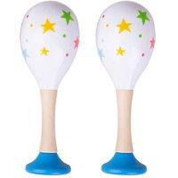 Bigjigs Toys Wooden Junior Maracas - Children's Musical Instruments in Blue