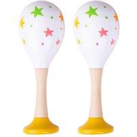 Bigjigs Toys Wooden Junior Maracas - Children's Musical Instruments in Yellow
