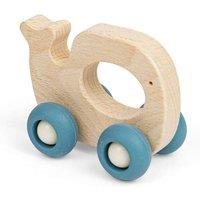 Bigjigs Toys Mini Animal Push Along (Whale) - Wooden Push-Along Animals
