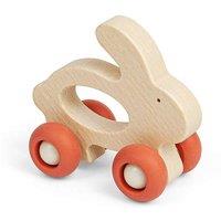 Bigjigs Toys Mini Animal Push Along (Rabbit) - Wooden Push-Along Animals