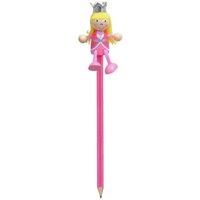Fiesta Crafts Princess Pencil 2 Pack - Hand Painted with Removable Puppet in Pink