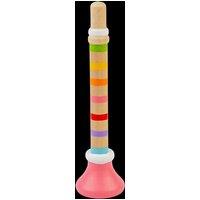 Bigjigs Toys Wooden Pink Trumpet - Children's Musical Instrument Toys