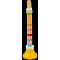 Bigjigs Toys Wooden Yellow Trumpet - Children's Musical Instrument Toys
