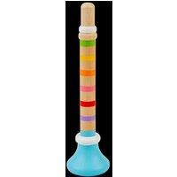 Bigjigs Toys Wooden Blue Trumpet - Children's Musical Instrument Toys
