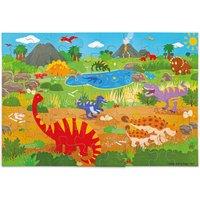 Bigjigs Toys Dawn of the Dinosaur Puzzle - 48 Piece Wooden Floor Puzzle