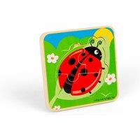 Bigjigs Toys Ladybug Lifecycle Puzzle - 4 Piece Chunky Puzzle